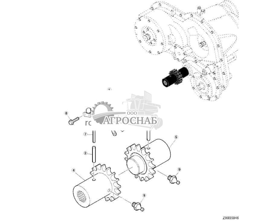 Компоненты привода, подающие ролики  уборочные агрегаты, трансмиссия IVLOC™ 